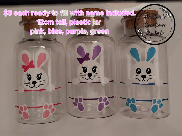 Easter gift jars ready to fill