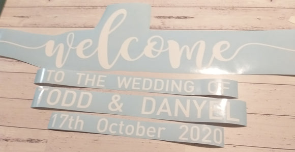 DIY Welcome Sign Decal set