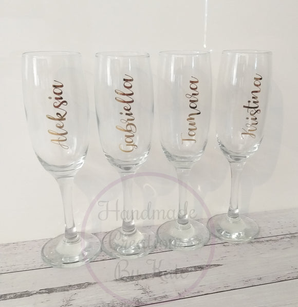White Wine Glass with Name
