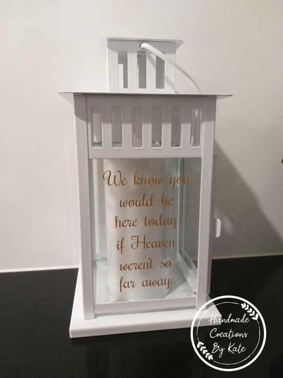 Lantern with Quote