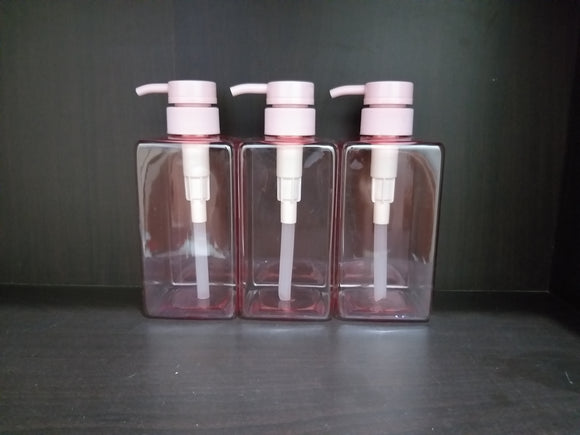 Pink soap pump 3 piece set