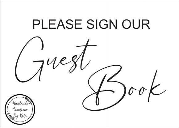 Printed Guest Book Sign