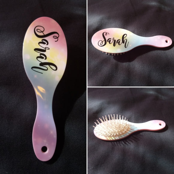 Hair brush with name
