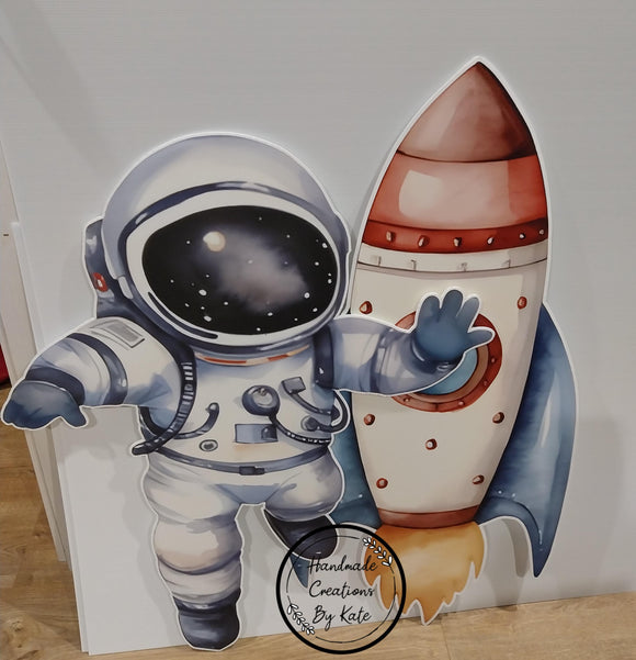 Space corflute cutout standee