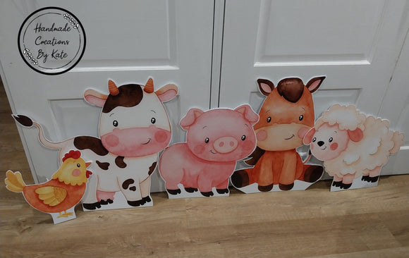 Farm animals corflute cutout standee