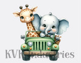 Safari Jeep corflute cutout standee