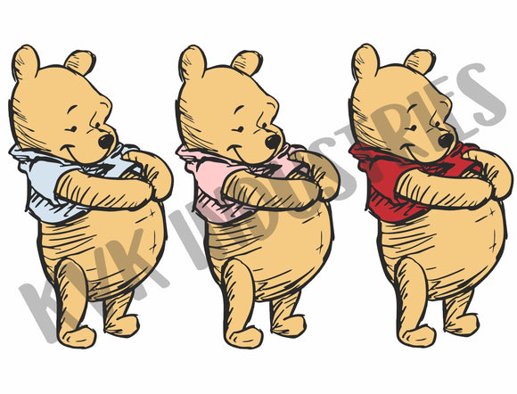 Pooh Baby Shower corflute cutout standee