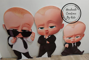 Baby Boss corflute cutout standee