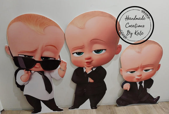Baby Boss corflute cutout standee