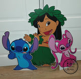 Stitch and Angel standees