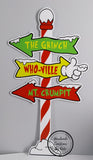 Grinch corflute cutout standee