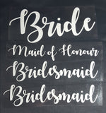 DIY Iron on Names and Roles