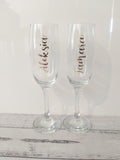 White Wine Glass with Name
