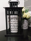 Lantern with Quote