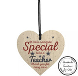 Teacher Timber Hanging Heart