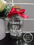 Teacher Jar with cute quotes