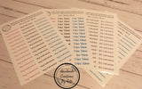Kids Name Label Sheet
