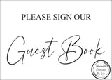 Printed Guest Book Sign