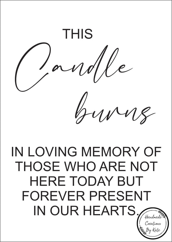 Printed Memorial Sign