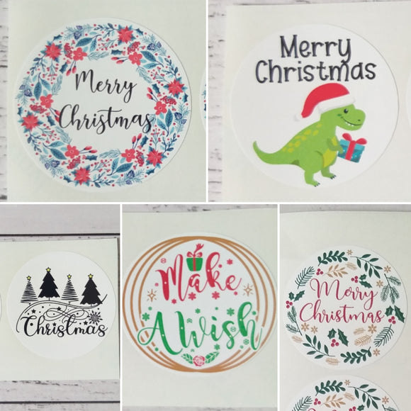 Christmas sticker packs 18 piece 5cm