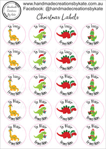 Kids Christmas Label Sheet