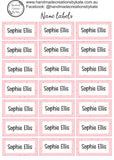 Childs Name Label Sheet