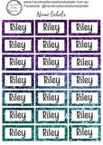 Childs Name Label Sheet