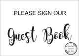 Printed Guest Book Sign