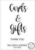 Printed Cards & Gifts Sign