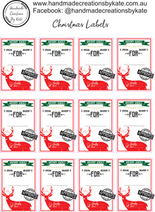 Christmas Labels large on A4 sheet