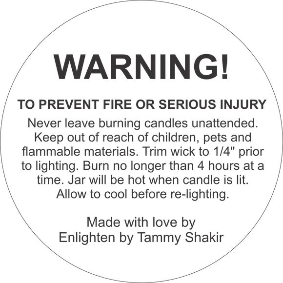 Candle Warning Stickers