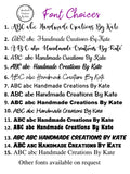 DIY Iron on Names and Roles