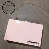 Pink clutch bag