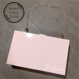 Pink clutch bag